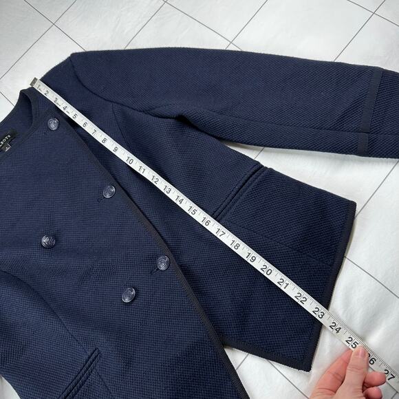 Talbots Blazer Womens 4 Navy Blue Double Breasted Military Jacket Classic - Picture 6 of 7